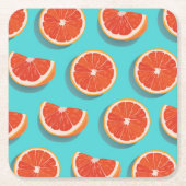 Zoet sappig Oranje patroon Kartonnen Onderzetters (Voorkant)