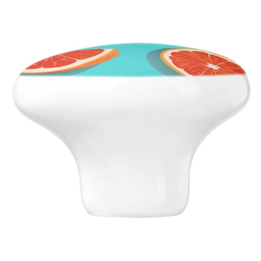 Zoet sappig Oranje patroon Keramische Knop (Zijkant)