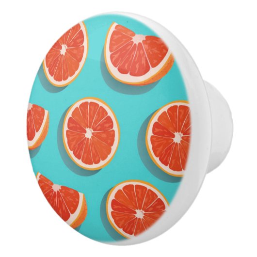 Zoet sappig Oranje patroon Keramische Knop (Rechts)