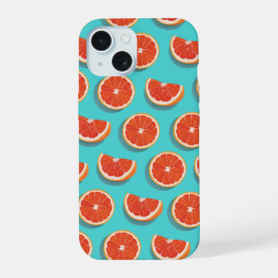 Zoet sappig sinaasappelpatroon iPhone 15 case