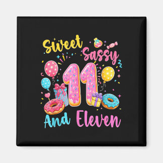 Zoet, sassy en elf 11e verjaardag zoete donut magneet