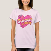 Zoet & Sassy Retro Hart T-shirt (Voorkant)