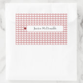 Zoet schattig rood wit hart naam label liefde (Tas)