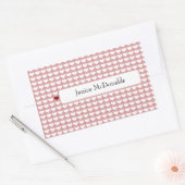 Zoet schattig rood wit hart naam label liefde (Envelop)