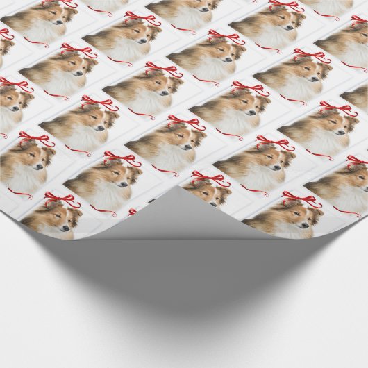 Zoet Sheltie Wrapping Paper Cadeaupapier (Hoek)