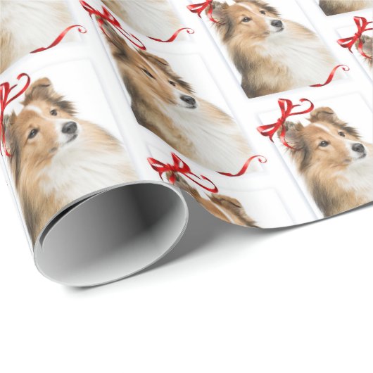 Zoet Sheltie Wrapping Paper Cadeaupapier (Rol Hoek)