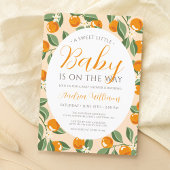 Zoet Sinaasappel Bloementakken Citrus Baby shower Kaart