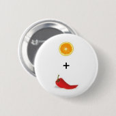 Zoet Sinaasappel/Chili Pepper Ronde Button 5,7 Cm (Voorkant /achterkant)