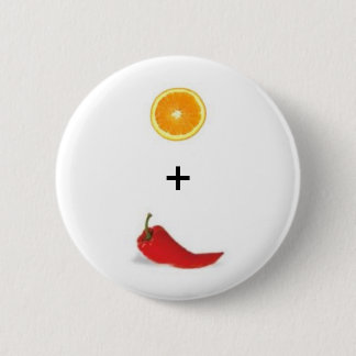Zoet Sinaasappel/Chili Pepper Ronde Button 5,7 Cm
