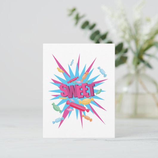 Zoet Snoep Briefkaart (Staand voorkant)