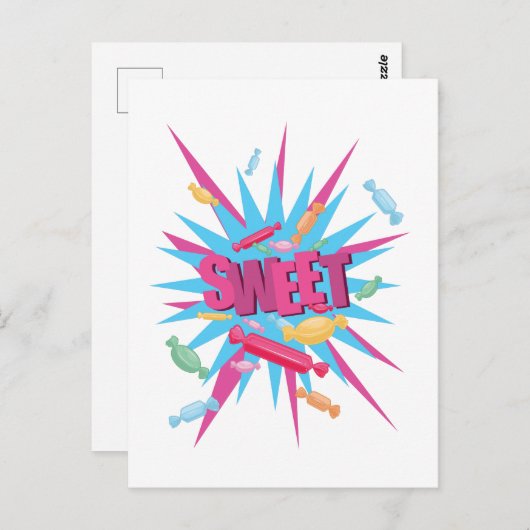Zoet Snoep Briefkaart (Voorkant / Achterkant)