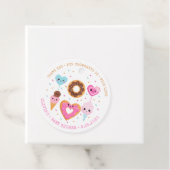 Zoet Snoep Land Strooit Donut Baby shower Bedankjes Labels (In situ)