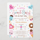Zoet Snoep Land Strooit Donut Baby shower Kaart (Voorkant / Achterkant)