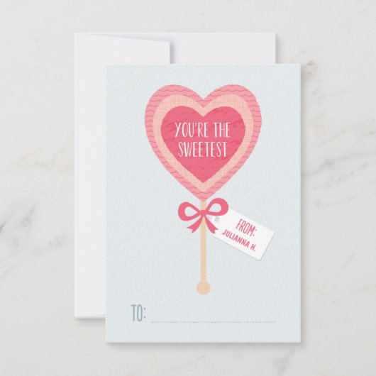 Zoet Snoep | Valentijn klaslokaal Kaart (Voorkant)