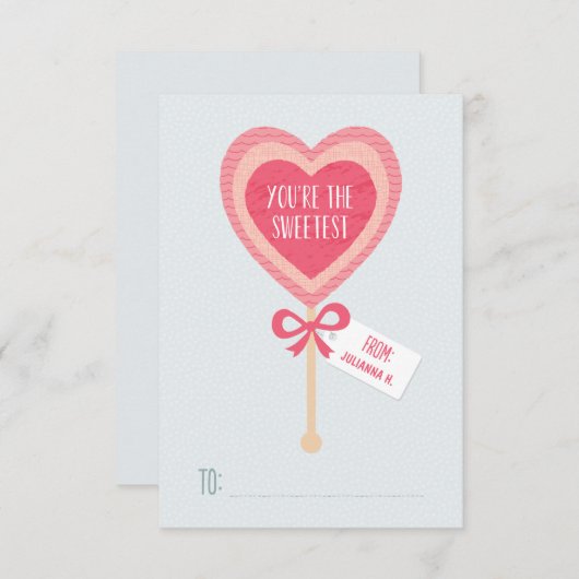 Zoet Snoep | Valentijn klaslokaal Kaart (Voorkant / Achterkant)