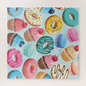 Zoet snoepgoed: Patroon van Verrukking. Legpuzzel (Horizontaal)