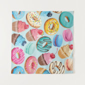 Zoet snoepgoed: Patroon van Verrukking. Wandkleed (Voorkant (horizontaal))