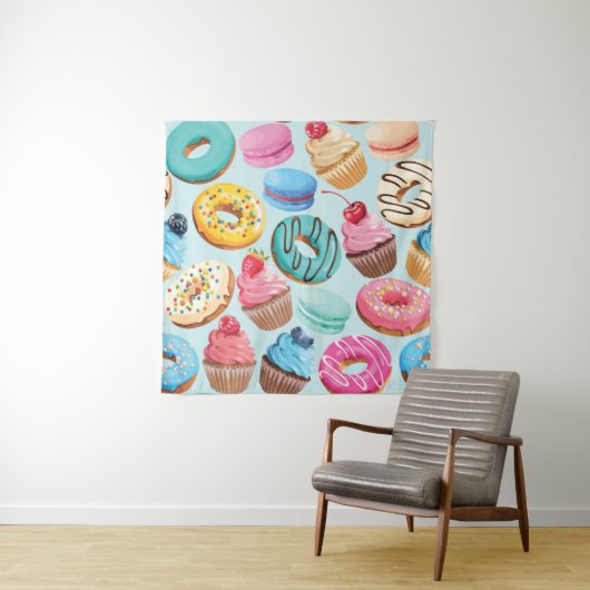 Zoet snoepgoed: Patroon van Verrukking. Wandkleed (In situ)