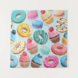 Zoet snoepgoed: Patroon van Verrukking. Wandkleed