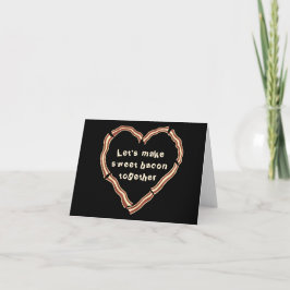 Zoet spek hart feestdagen kaart