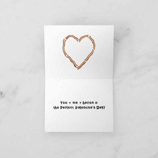 Zoet spek hart feestdagen kaart (Binnen)