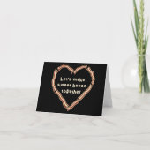 Zoet spek hart feestdagen kaart (Voorkant)