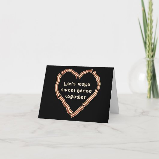 Zoet spek hart feestdagen kaart (Voorkant)