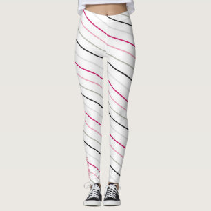 Zoet & Strak: Diagonale Candy-Streep Leggings