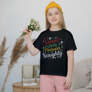 Zoet tot bewezen stout Familie Kerst T - shirts