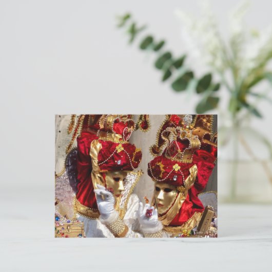 Zoet - Venetië carnaval Briefkaart (Staand voorkant)
