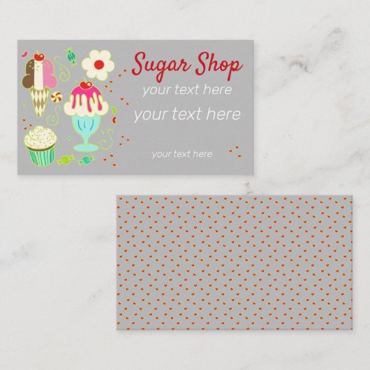 zoet visitekaartje (Voorkant / Achterkant)