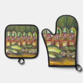 Zoet vlees ovenwant & pannenlap set (Voorkant)