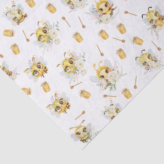 Zoet voor bijen' verjaardagscadeau tissuepapier (Detail)