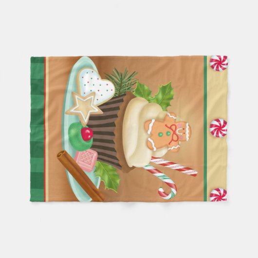 zoet voor kerstgebak fleece deken (Voorkant (Horizontaal))