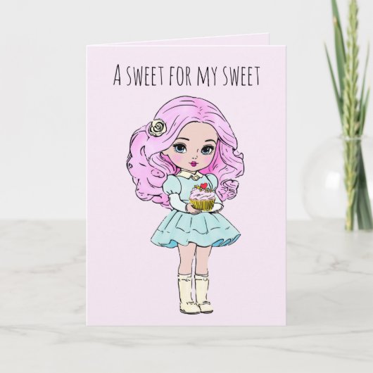 Zoet voor mijn Sweet Valentijns Kaart (Voorkant)