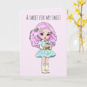 Zoet voor mijn Sweet Valentijns Kaart (Gele Bloem)