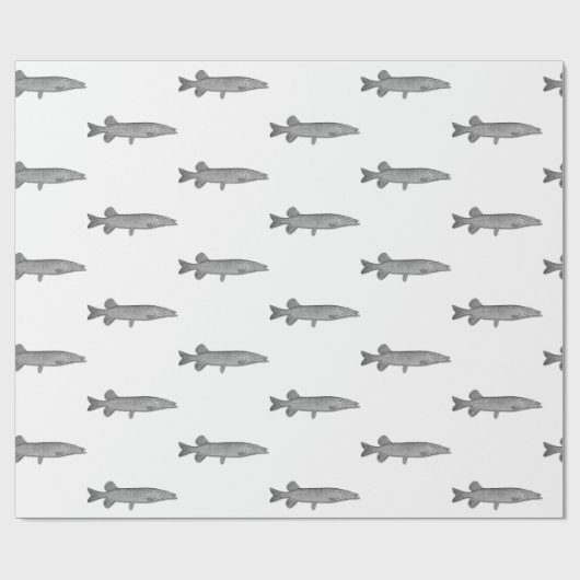 zoet water Gevist - Noordelijke Pike Cadeaupapier (Vlak)