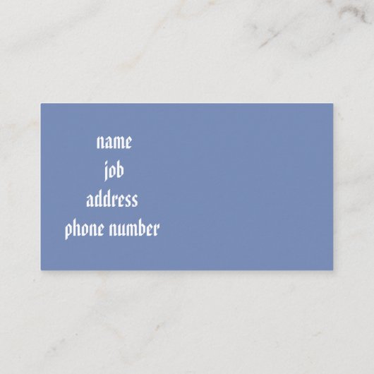 zoet water visitekaartje (Achterkant)