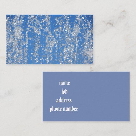 zoet water visitekaartje (Voorkant / Achterkant)