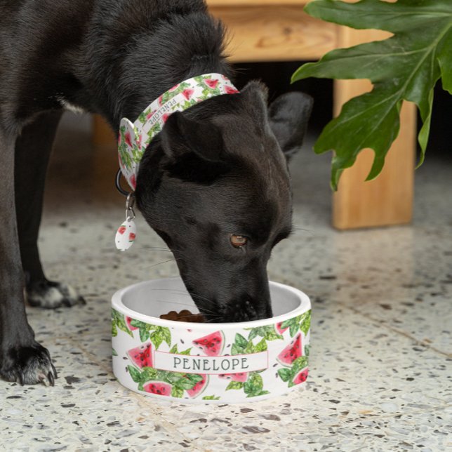 Zoet Watermeloen Patroon | Monogram kom (Creator heeft geüpload)