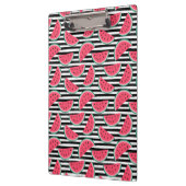 Zoet watermelon op Stripes Black & White Pattern Klembord (Links)