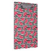 Zoet watermelon op Stripes Black & White Pattern Klembord (Rechts)