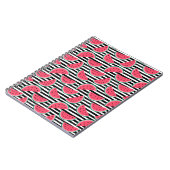 Zoet watermelon op Stripes Black & White Pattern Notitieboek (Linkerzijde)