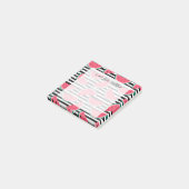Zoet watermelon op Stripes Black & White Pattern Post-it® Notes (Schuin)