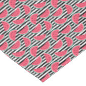 Zoet watermelon op Stripes Black & White Pattern Tafelkleed (Gekanteld)