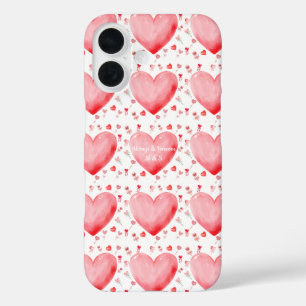 Zoet Waterverf Hart Valentijns Phonehoesje iPhone 16 Hoesje