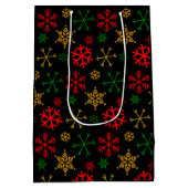 Zoet waterverf zwart Lab in Kerstmuts Medium Cadeauzakje (Achterkant)