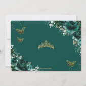 Zoet Zestien 16 Smaragdgroene Bloemenvlinders Kaart (Achterkant)