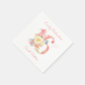 Zoet Zestien Blush Roze Bloemen 16 Verjaardag Servet (Hoek)