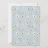 Zoet Zestien Luchtig Blauw Wildbloemen 16e Verjaar Kaart (Achterkant)